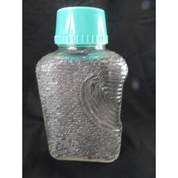 Anchor Hocking Juice Glass Decanter with Turquoise Lid - Picture 1 of 7